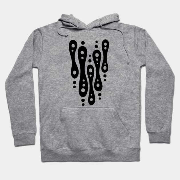 Abstract black Hoodie by Frenzy Fox